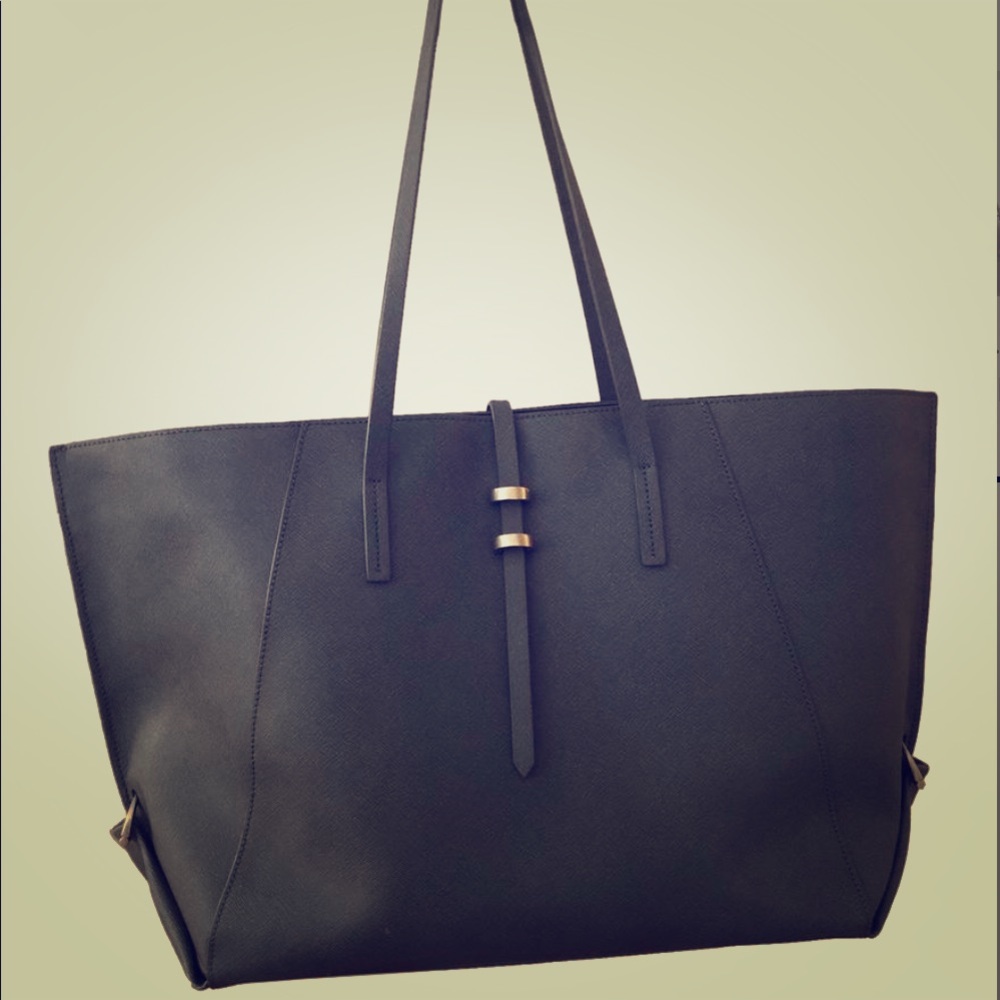 Zac Posen Black Leather Tote